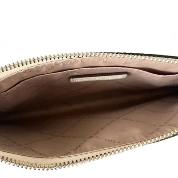 SALE ✅ Jet Set Large EMBOSSED LOGO Zip Clutch Wristlet LEATHER ✨NWT - Picture 6 of 12